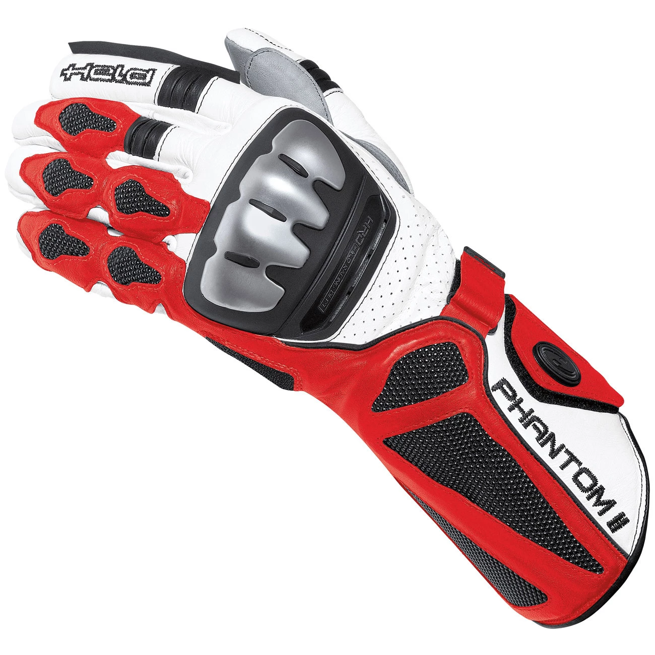Racing Held Guanti Phantom 2 Bianco Rosso 3 Racing Held Guanti Phantom 2 Bianco Rosso